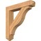 Ekena Millwork Funston Arts and Crafts Smooth Bracket w/ Offset Brace, Western Red Cedar, 7 1/2"W x 40"D x 40"H BKT0806X40X40FST03SWR - alternate 1